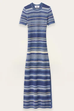 TONNIE robe longue rayee tricotee